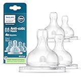 Philips Avent Anti-Colic Nipples - Flow 1, 4-Pack, SCY761/44