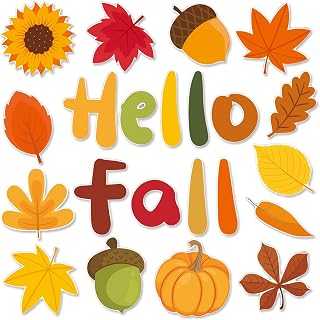 74pcs Fall Bulletin Board Decorations,Maple Leaves Pumpkin Acorns Cutouts for Classroom Wall Decor School Autumn Harvest Thanksgiving Party Decoration DIY Craft