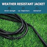 30 FT Outdoor Extension Cord - 16/3 SJTW Durable Black Electrical Cable with 3 Prong Grounded Plug, UL Listed