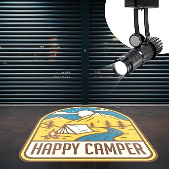 GOBO Projector LED Logo GOBO Projector Image Rotation with DJ Effect Light Custom Gobos for Company Restaurant Store Wedding Advertising Outdoor Indoor Use 15w