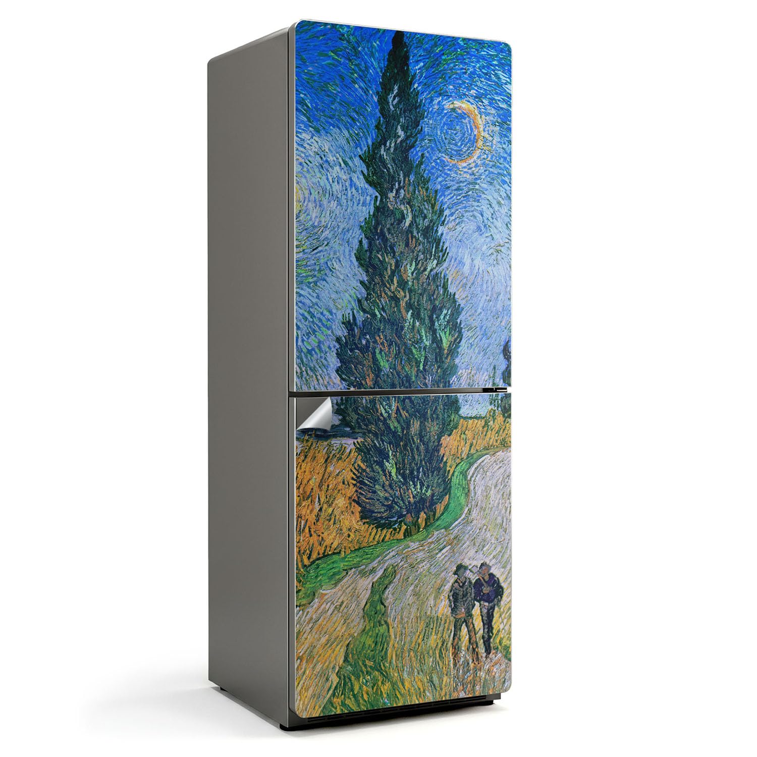 Sticker pour Réfrigérateur Cuisine 70x190 Décoration Van Gogh Film Autocollant