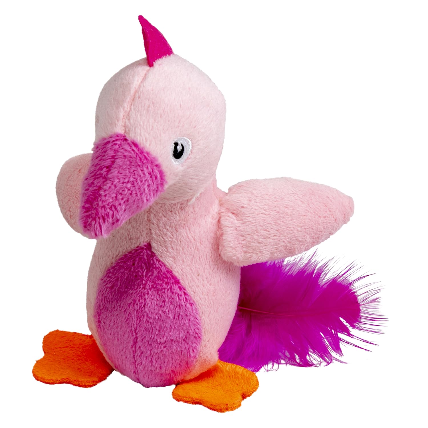 JACK AND VANILLA, Pink Parrot Interactive Cat Toy Stimulates Hunting Instinct 12cm Colourful Durable Design Ideal for Active Play Pink Cat Toys Model