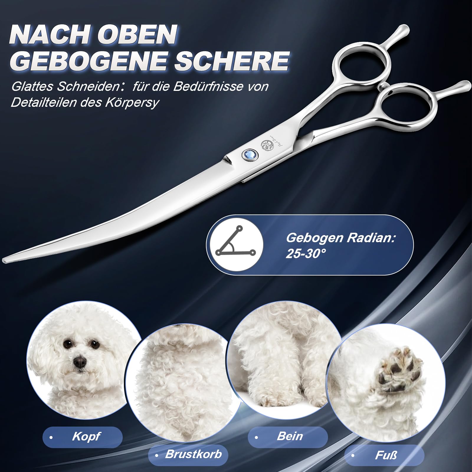 8 Professional Pet Dog Grooming Scissors Shears Straight Silver Polished