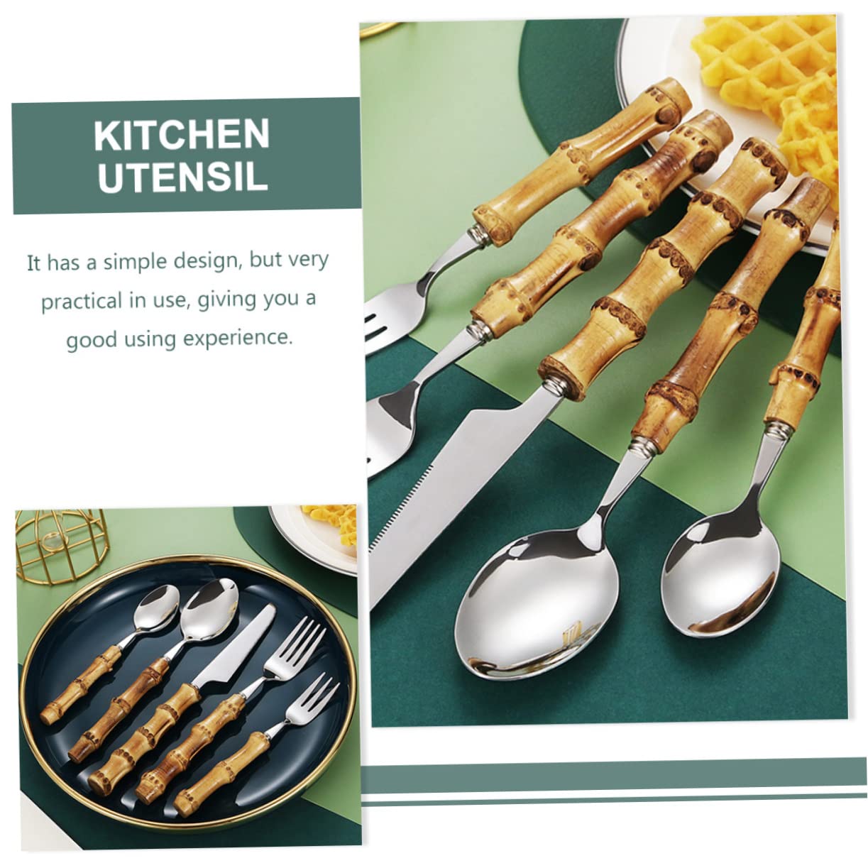 ABOOFAN 2 Set Set Di Posate in Accessori Occidentale Riutilizzabile Colino Gadget Portatile Organizzatore Piatto Ciotole Utensile Kit Acciaio Inossidabile