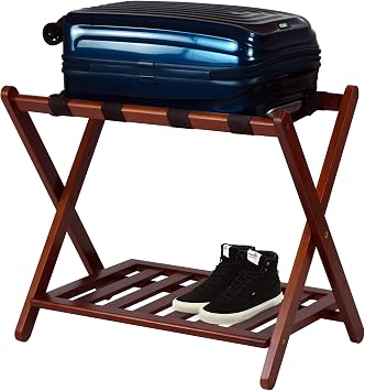 Casual Home Luggage Rack, Walnut New