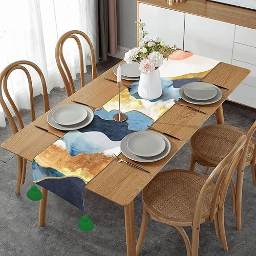 Mountain Abstact Landscape Christmas Table Runner Dining Table Decor Christmas Decorations Indoor Home Decor Christmas Table Runners Xmas Navidad