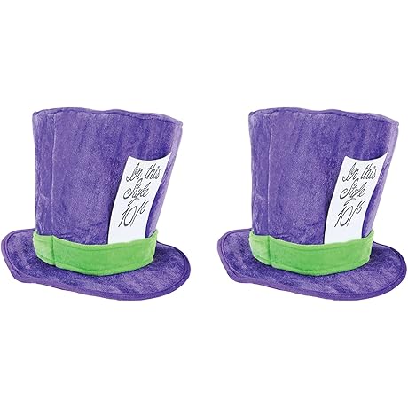 Beistle Plush Mad Hatter Top Hats for a Tea Party