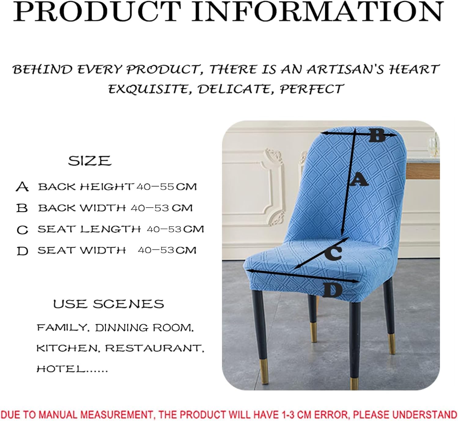 Curved Back Chair Cover, Stretch Universal Diamond Chair Protector Cover, Removable Washable, for Home Hotel Restaurant,B,6pcs