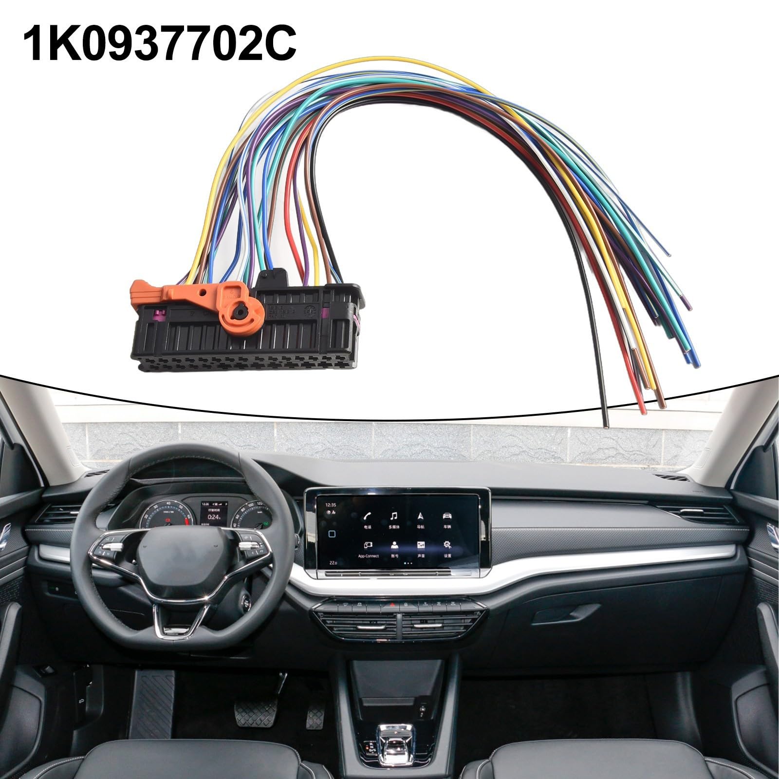 ABS kabel lewych drzwi i wiązka przewodów do Skoda dla Fabia Superb Citigo & Roomster OEM 1K0937702C i 1K0959843C część zamienna czarna