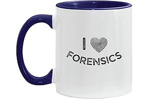 I Love Forensics Criminal Investigator Gift for Forensics Scientists and Students Inner Color Accent Mug