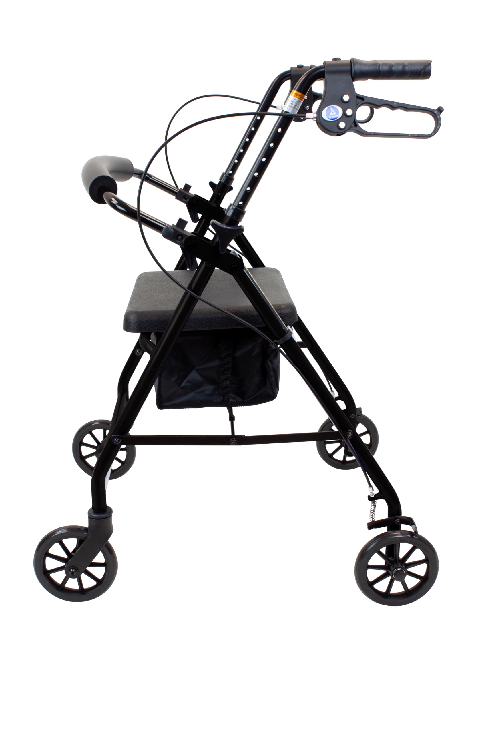 DynaGo Quad 6 Foldable Aluminum Rollator with 6" Wheels, Black — Amazon image 6
