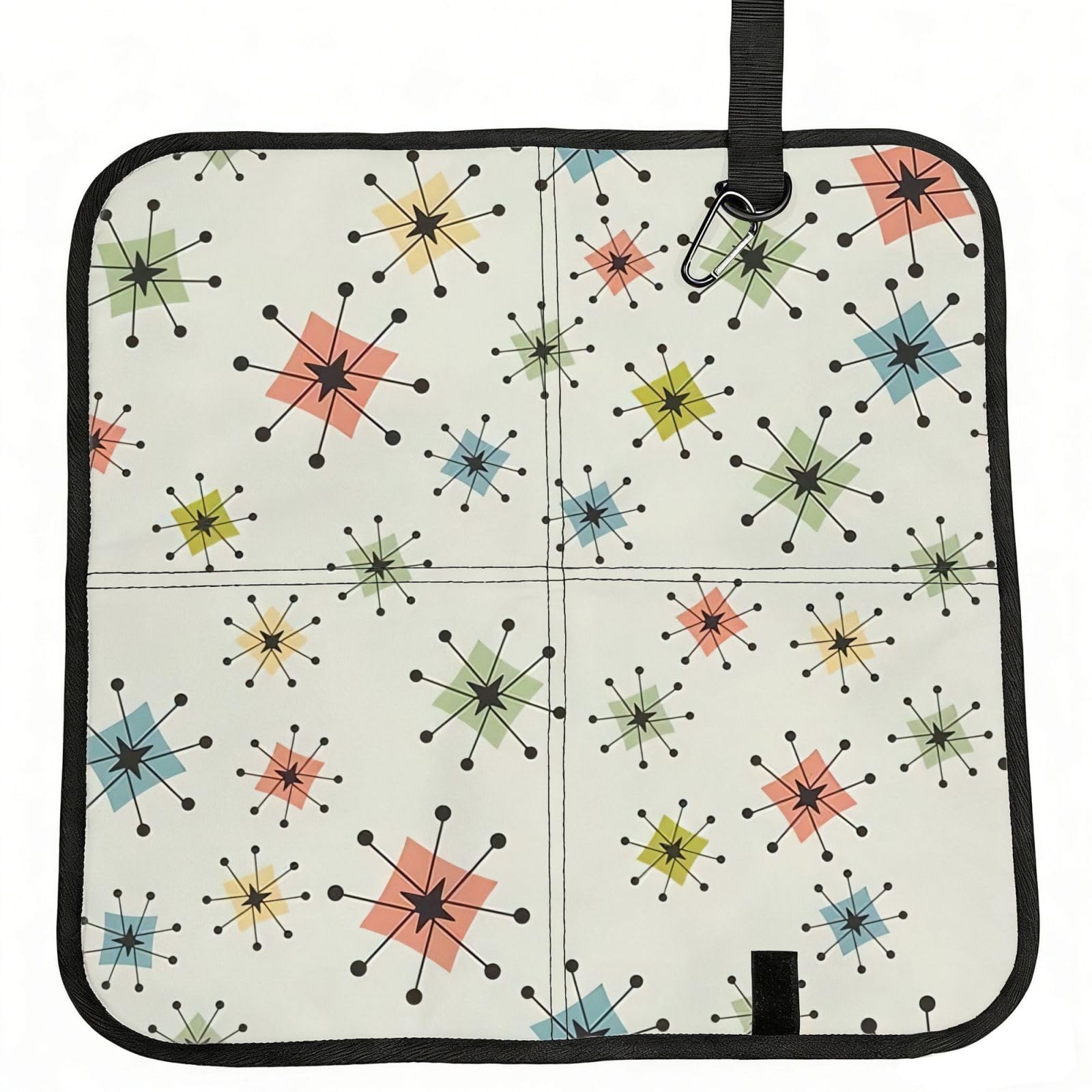 AYYQWE Absctract Geometric Pattern Space Print Foldable Seat Cushion Portable Chair Pad Office Commuting Picnic Camping Outdoor