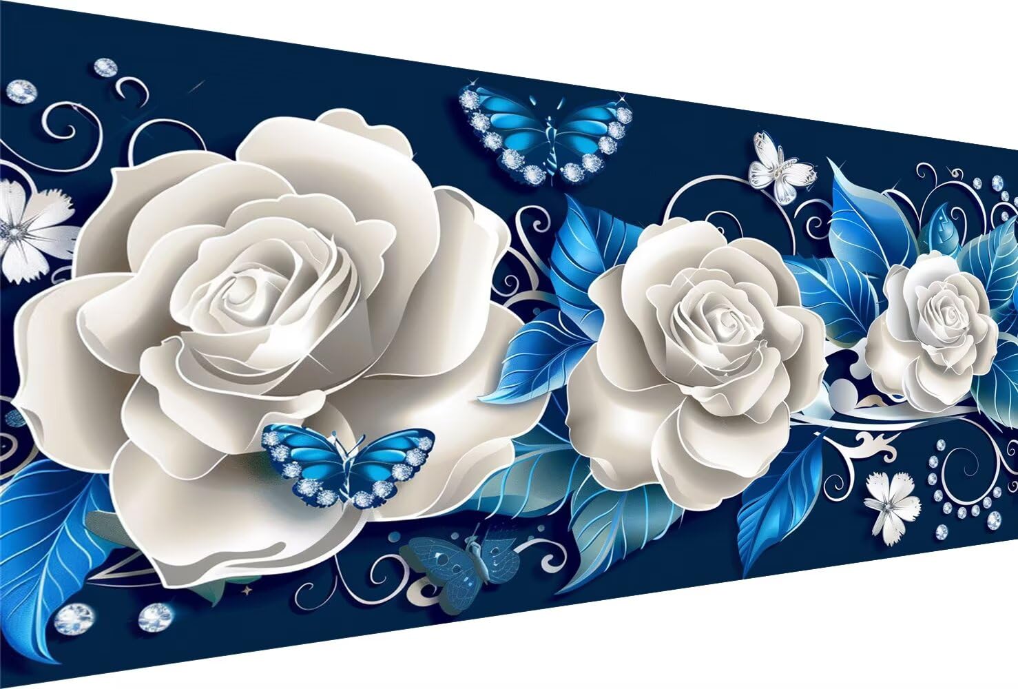 Diamond Painting Lila Diamond Painting Erwachsene Blume Bastelset Kinder ab 6 Jahre Mosaikherstellung Kreatives Geschenke für Mädchen Anfänger, Diamant Strass Kreuzstich Zimmer Deko 60x120cm Y5-602