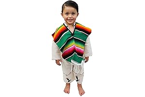 (TM Mexican Sarape Serape Boys/Girls Poncho