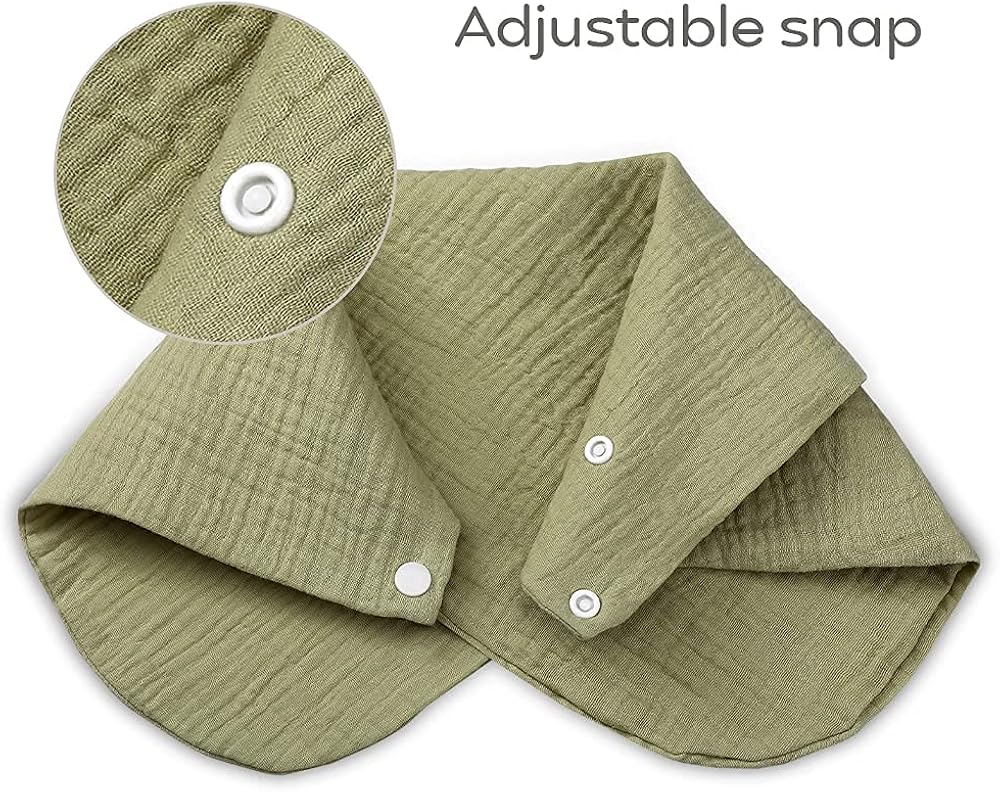 Yoofoss Muslin Bibs 2-in-1 Burp Cloths Multi-Use Baby Bandana Size Adjustable Scarf Bibs 8 Pack for Boys & Girls : Baby