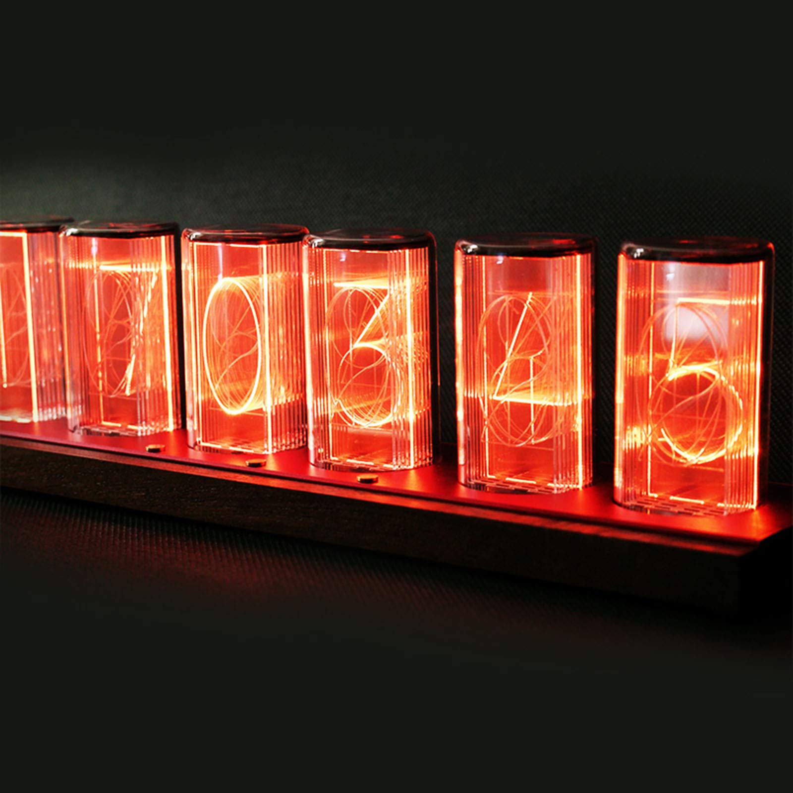 Regalos Personalizados, Nixie Kit RGB, Reloj de 24 Horas, Control Remoto de Tubo de vacío, Reloj de Tubo, Reloj de Escritorio, Temporizador de Encendido y Apagado, Nogal