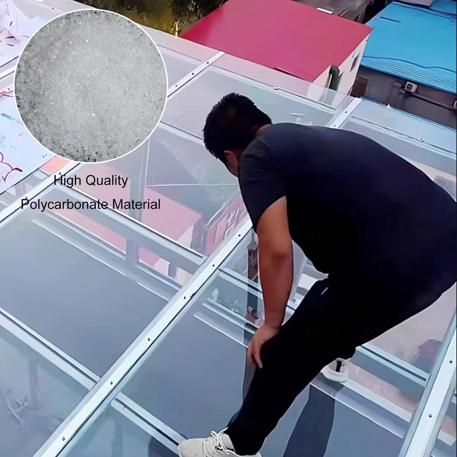 Pxzybd Paneles De Techo Exterior,Lámina para Techos Transparentes De Policarbonato,Planchas para Tejados De Fibra De Vidrio,Paneles De Plástico De Repuesto para Invernaderos,W×L-0.6×4m(1.97 * 13.1ft)