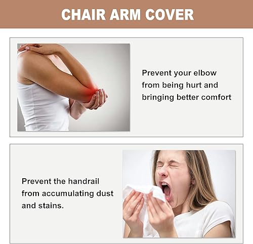 Vista 14 de SARAFLORA Funda para silla de oficina, elástica, resistente a las manchas, de elastano, para silla de computadora, para sillas de escritorio, brazo