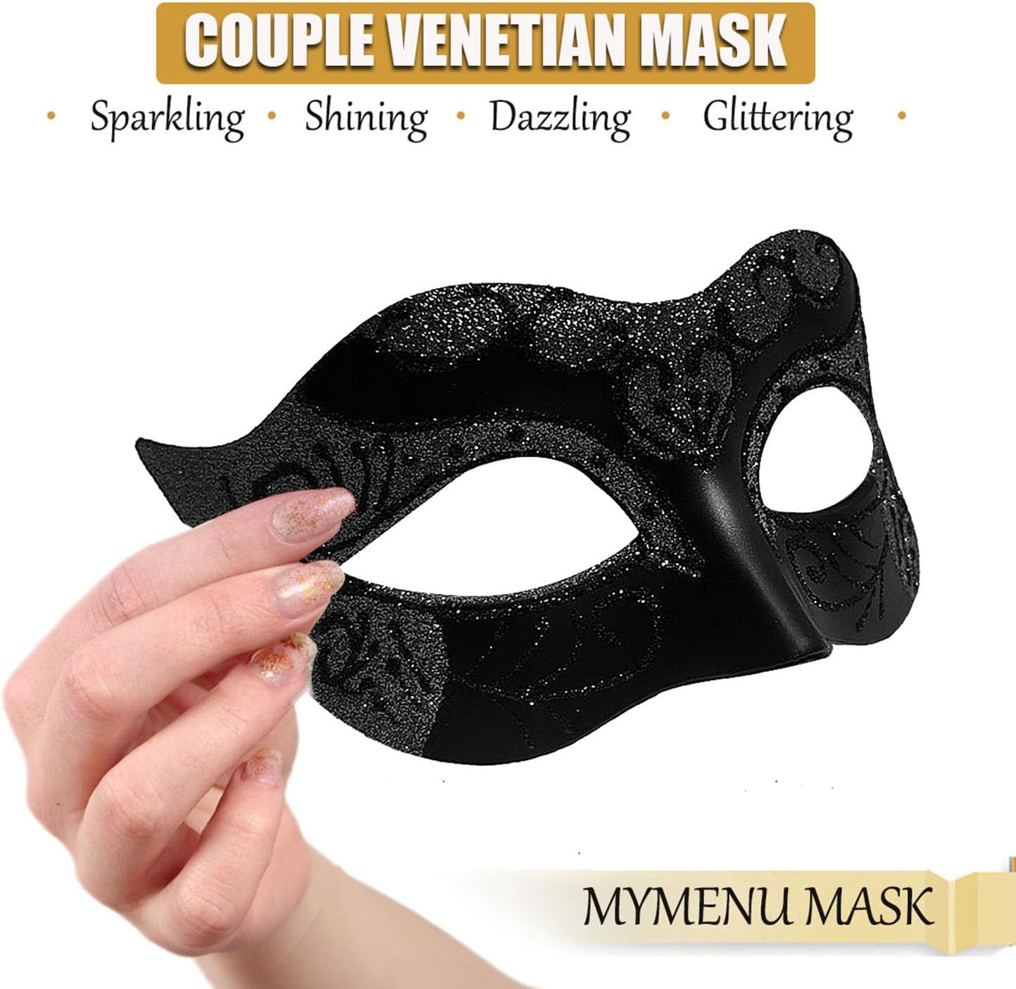 MYMENU Masquerade Mask for Men Women Venetian Halloween Mask for Costume Party Prom Ball - Image 2