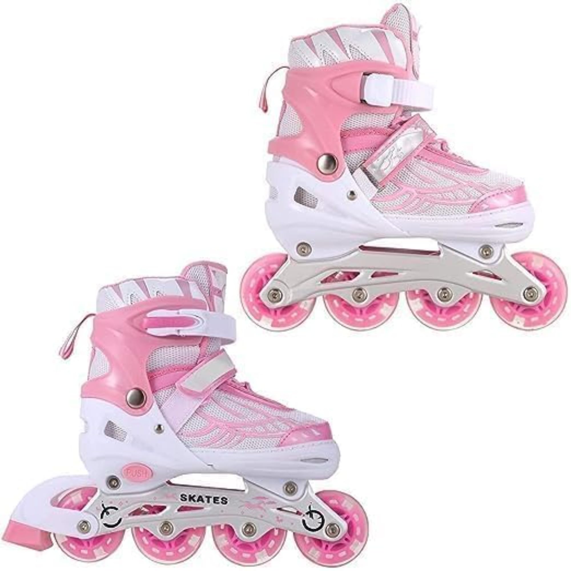 See full amazon price history chart for VBE® New Inline Skates, Adjustable Inline Roller Skates for Kids, Teens and Adults, Unisex Outdoor Skating Shoes Roller Blades with Featuring Wheels for Skating (Colerfull Skating) (Pink and White) VBE® New Inline Skates, Adjustable Inline Roller Skates for Kids, Teens and Adults, Unisex Outdoor Skating Shoes Roller Blades with Featuring Wheels for Skating (Colerfull Skating) (Pink and White) (B0D3Z4QJZN) Amazon Price History, Amazon Price Tracker