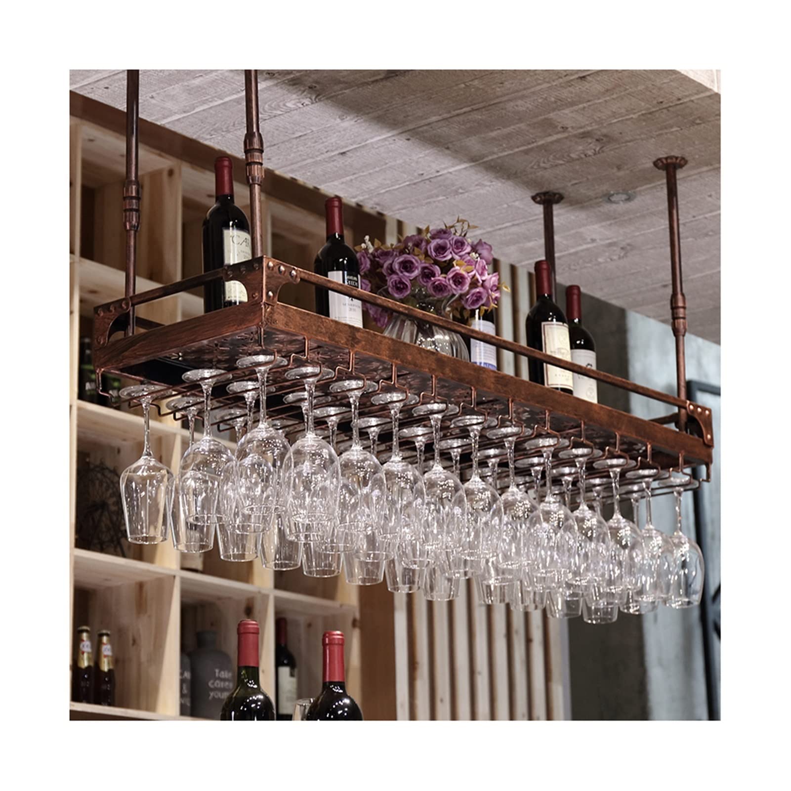 Porte-verre à vin suspendu pour libérer l'espace des placards