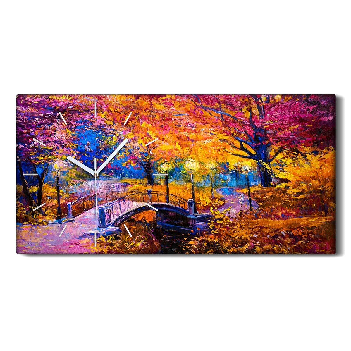 Horloge sur Toile sans Tic-Tac Résout le Bruit Nocturne - Déco Murale Salon 60x30cm