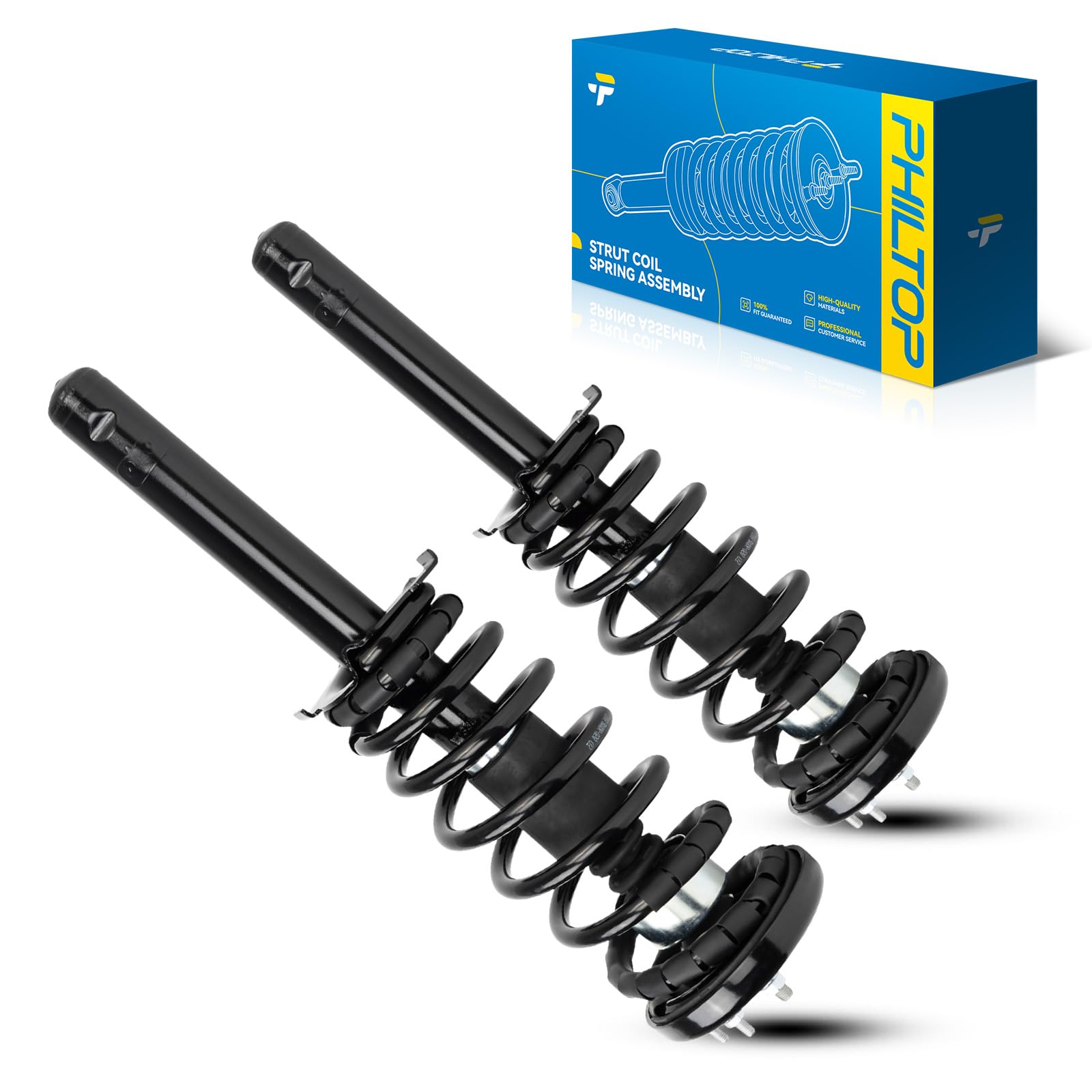PHILTOP Front Complete Struts Assembly with Coil Spring For 1998-2002 Honda Accord 1999-2003 Acura TL 2001-2003 Acura CL 171691L/171691R-Quick Loaded Suspension‌