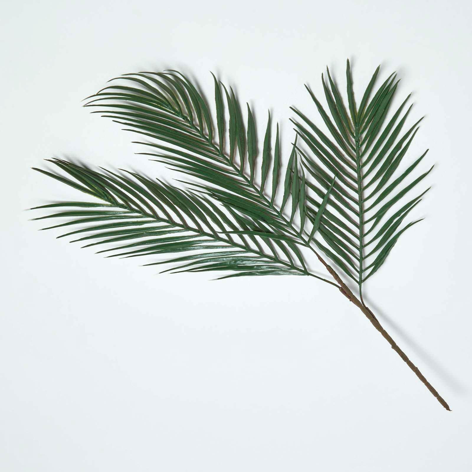 Homescapes Green Artificial Palm Leaf 68 Cm Faux Foliage Single Stem Tropical Leaves For Bouquet Or Floral Arrangement