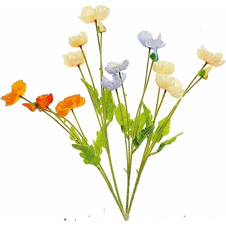 Amazon Kugusa ポピー 造花 春の花 インテリア フェイク フラワー ケシ アーティフィシャルフラワー 3本セット オレンジ 造花 オンライン通販 Amazon Kugusa ポピー 造花 春の花 インテリア フェイク フラワー ケシ アーティフィシャルフラワー 3本セット オレンジ 造花 オンライン通販