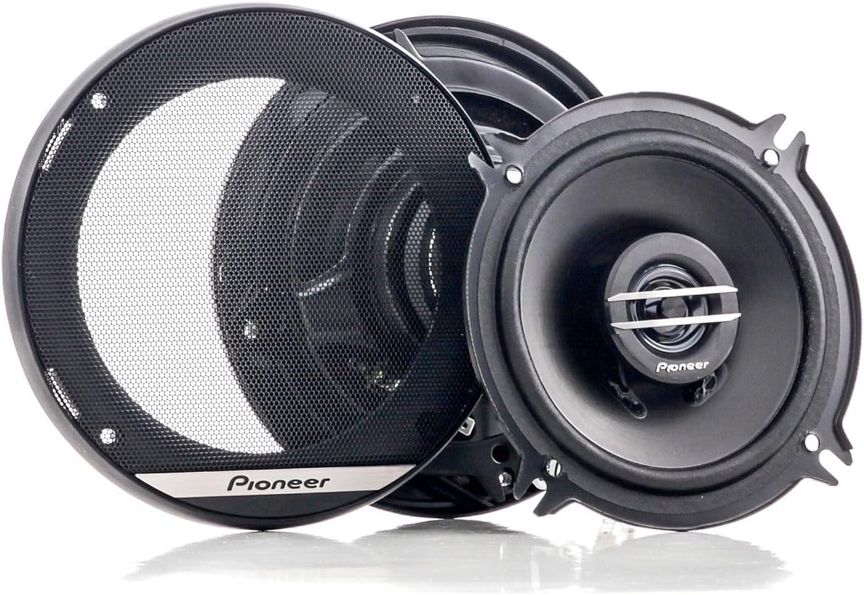 PIONEER TS-G1320F 13 cm 2-Weg-Koaxiallautsprecher Set mit 2 Lautsprechern (je 250 W max., 35 W Sinus), kraftvoller Klang, hoher Wirkungsgrad, 44.3 mm Einbautiefe, 121 mm Einbauausschnitt, mit Gitter