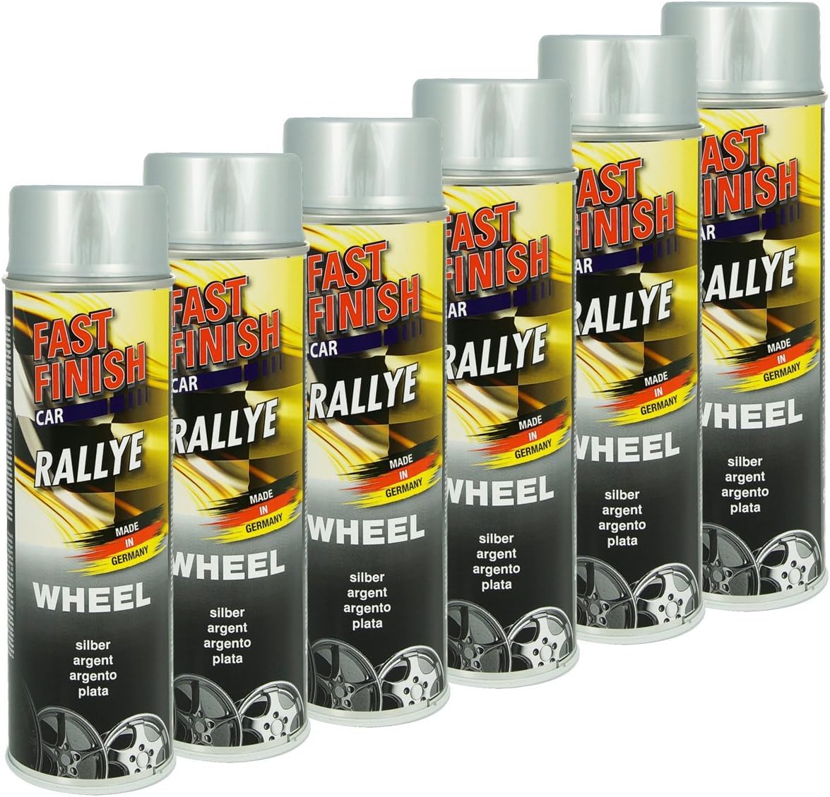 FAST-FINISH 430244 Set Wheel beinhaltet 6X Felgensilber 500ml, silber