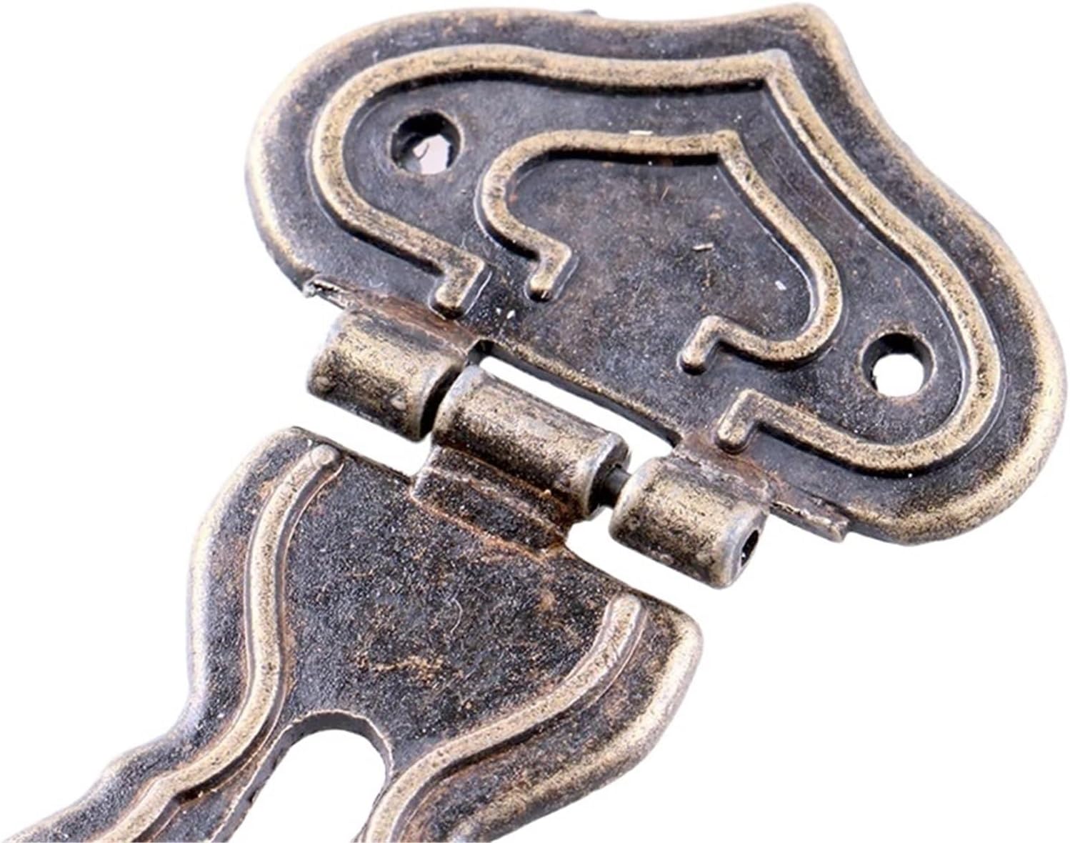 2PCS Spade Design Antique Bronze Hasp Latch Jewelry Wooden Box Lock Cabinet Buckle Case Locks Handle Hardware
