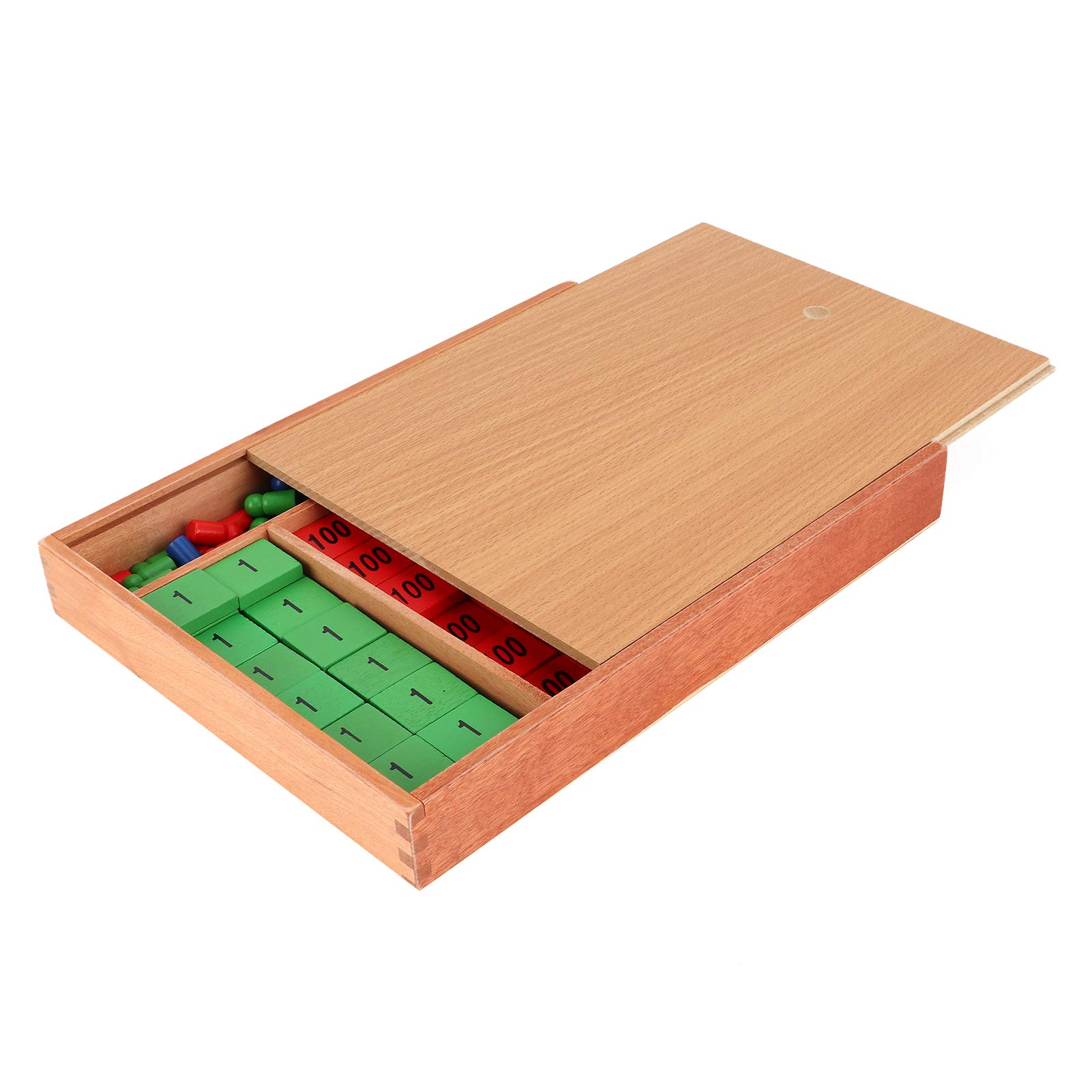 Gioco di francobolli, francobolli dal Design Professionale Giocattoli matematici Colori Vivaci Scatola di Legno per Bambini