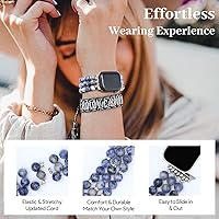 Vista 108 de JR.DM Natural Stone Beaded-Bands Women Compatible with Apple Watch Series 11 10 9 8 7 6 5 4 SE 3 2 1 Fashion Stretch Handmade Bracelet Fancy Boho