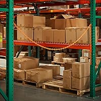 Vista 10 de Stockroom Plus Barrera de seguridad de cadena de plástico amarillo neón, rollo de 100 pies con eslabones de 1.5 pulgadas, rollo de cadena de neón