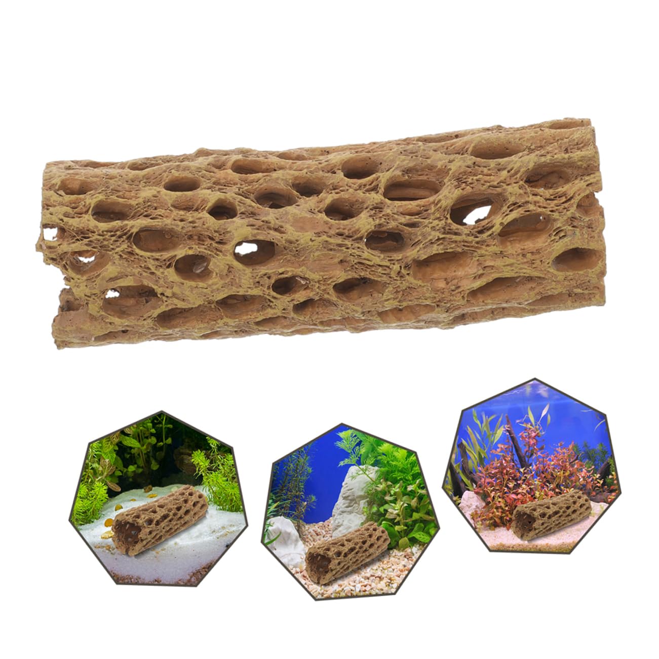COLLBATH 2 Stück Garnelenversteck aus Harz Aquarium Dekoration Robustes Garnelenversteck Natürliches Aquarium Ornament für Garnelen und Kleine Fische