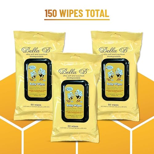 Miniatura 2 de BELLA B - Paquete de 3 toallitas para pañales para bebé, toallitas naturales para bebés, toallitas orgánicas para bebés, toallitas de limpieza para