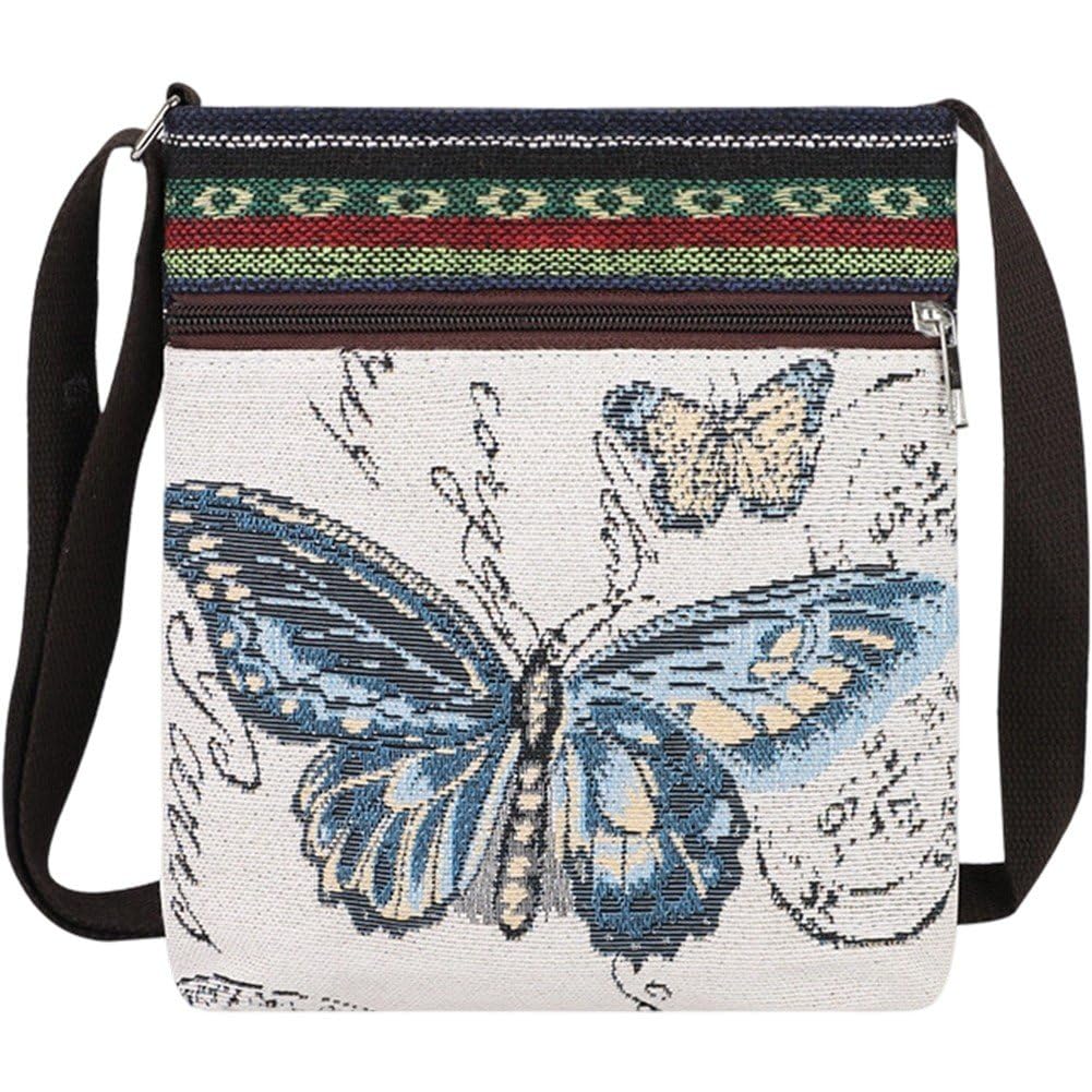 Danlai Ethnic Embroidered Hobo Bag, Vintage Shoulder Purse for Women Daily Travel Shopping and Casual Outfit Match