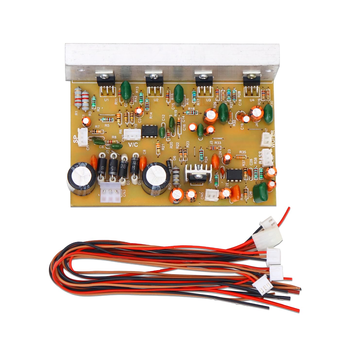 Electronic Spices TDA2050 4 TR 4.1 Home theater audio amplifier circuit board-image-8