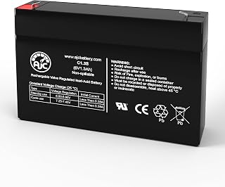 AJC C1.3S 6V 1.3Ah Sealed Lead Acid Battery - This Is an AJC Brand Replacement