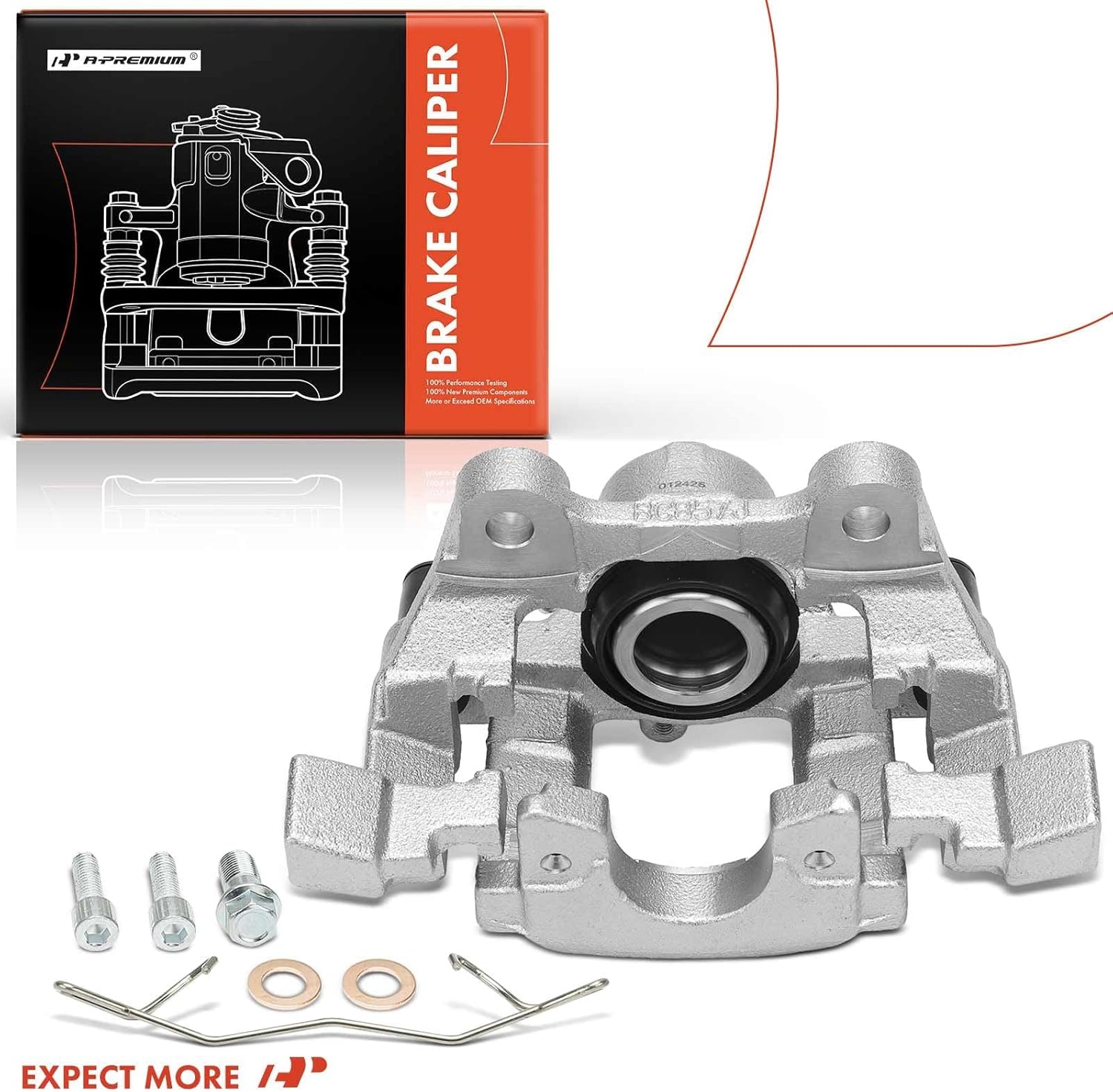 A-Premium Disc Brake Caliper Assembly with Bracket Compatible with Mercedes-Benz X204 Series GLK250 2013-2015, GLK350 2010-2015 - Rear Right Passenger Side