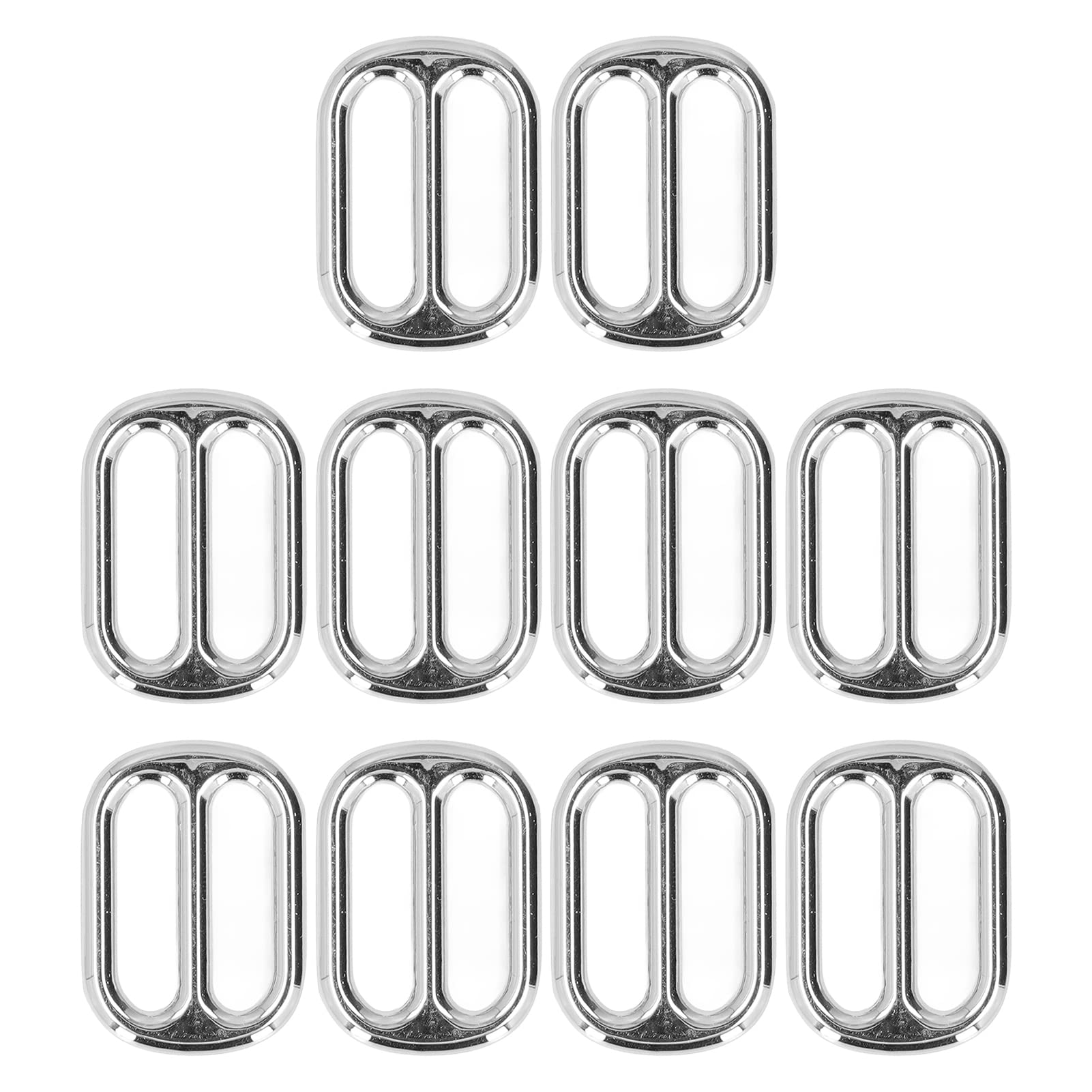 Rustark 60 Stks Metalen Rechthoek Triglides Gesp Kit- 4 Kleuren 1 Inch/25mm Verstelbare Roller Pin Gespen Slider Richter Webbing Riemen Gesp voor