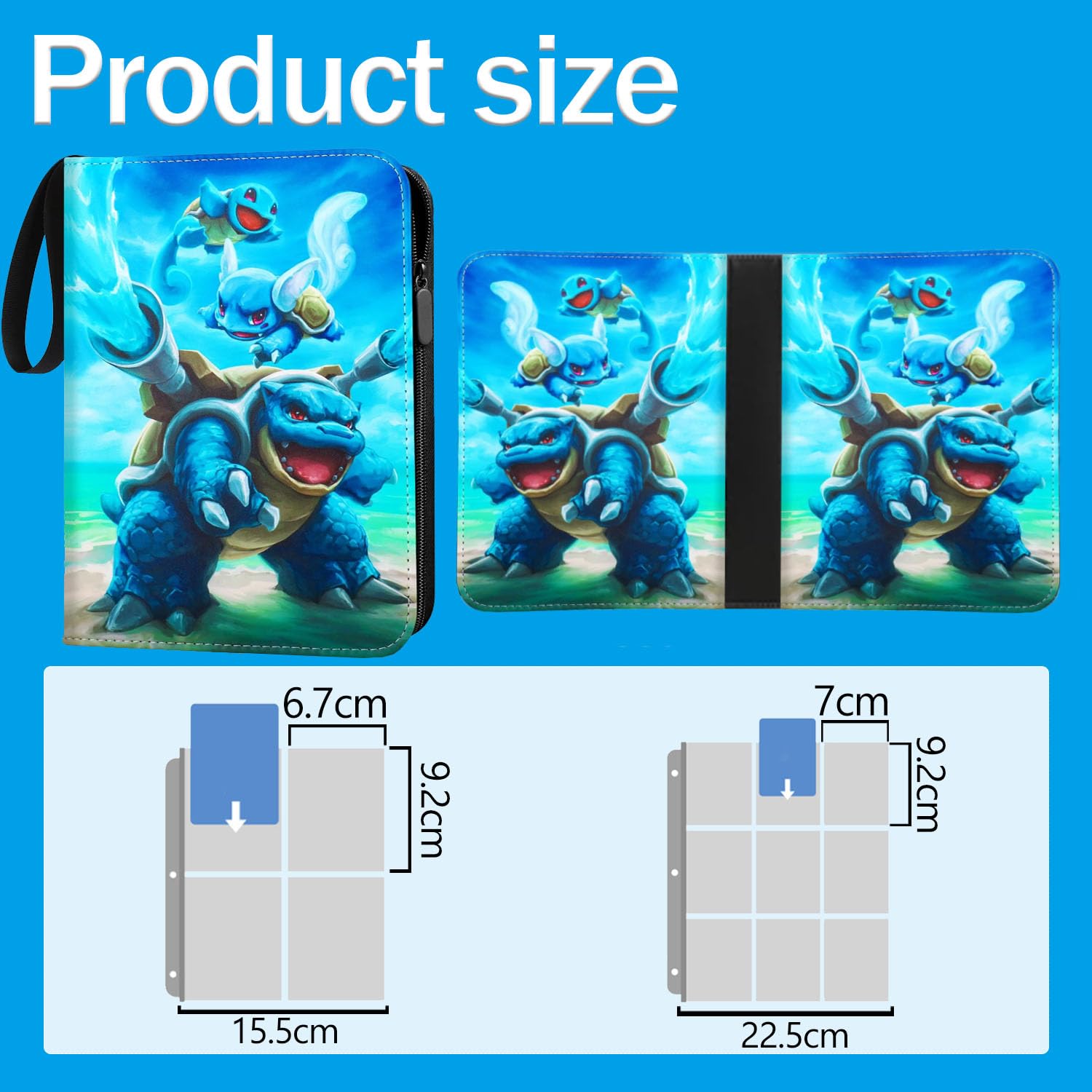 Classeur 400 Cartes Pokémon / One Piece – Album 50 Pages Transparent Étanché Avec Poches 9×7 Cm, Protection Parfaite Pour Collectionneurs