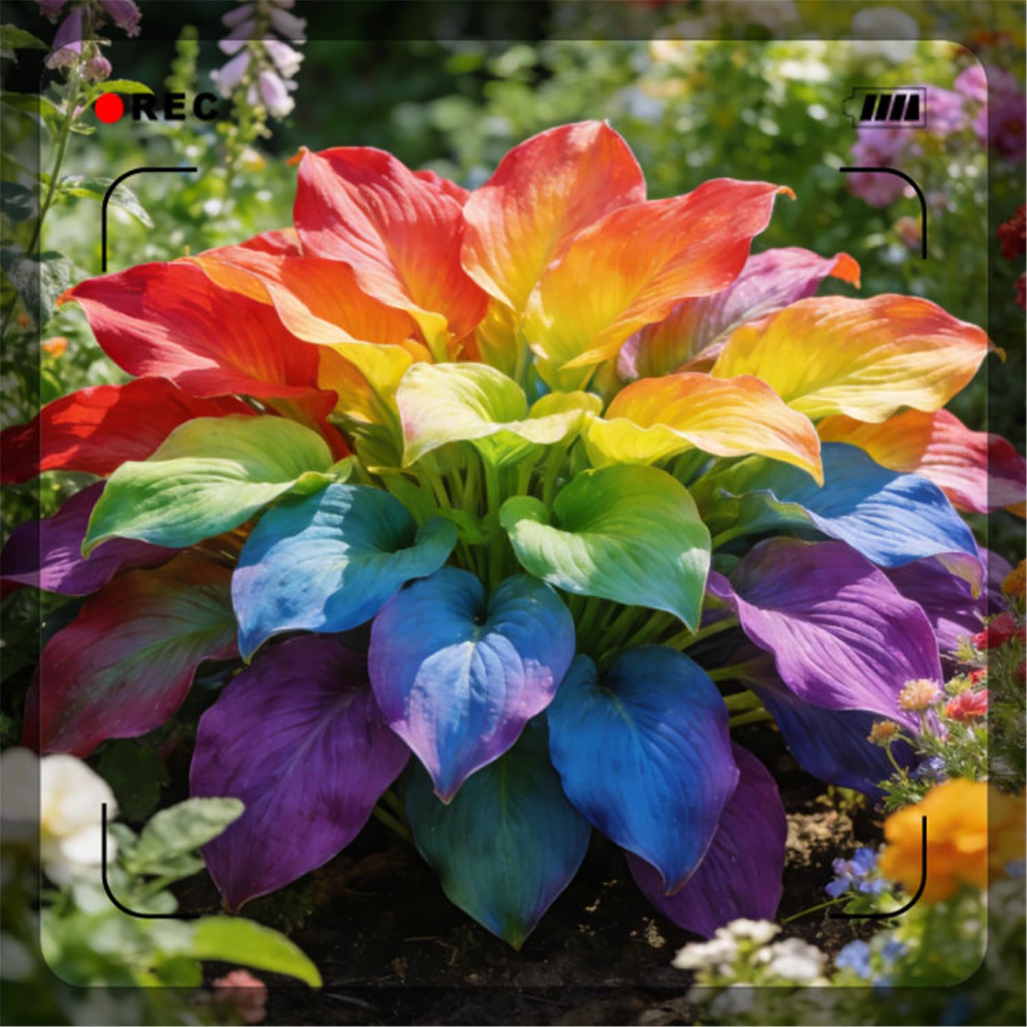Variegated Hosta is Shade-Tolerant and Easy to Care for, Perfect for Landscaping in Gardens and Undergrowth, and Enjoyable Year-Round Hardy Perennial, Excellent Display-15 Bulbs-H