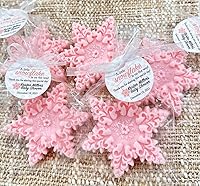 Vista 4 de Snowflake Soap Favors - Winter Baby Shower Decorations, Christmas Party Gift For Guests in Bulk, A Little Snowflake Is On The Way Gender Reveal