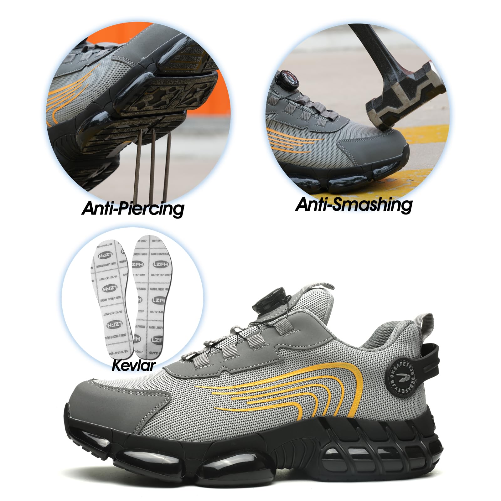 Scarpe Antinfortunistiche Uomo Donna Scarpe da Lavoro Traspiranti Leggere Comode con Punta in Acciaio 36-46 EU