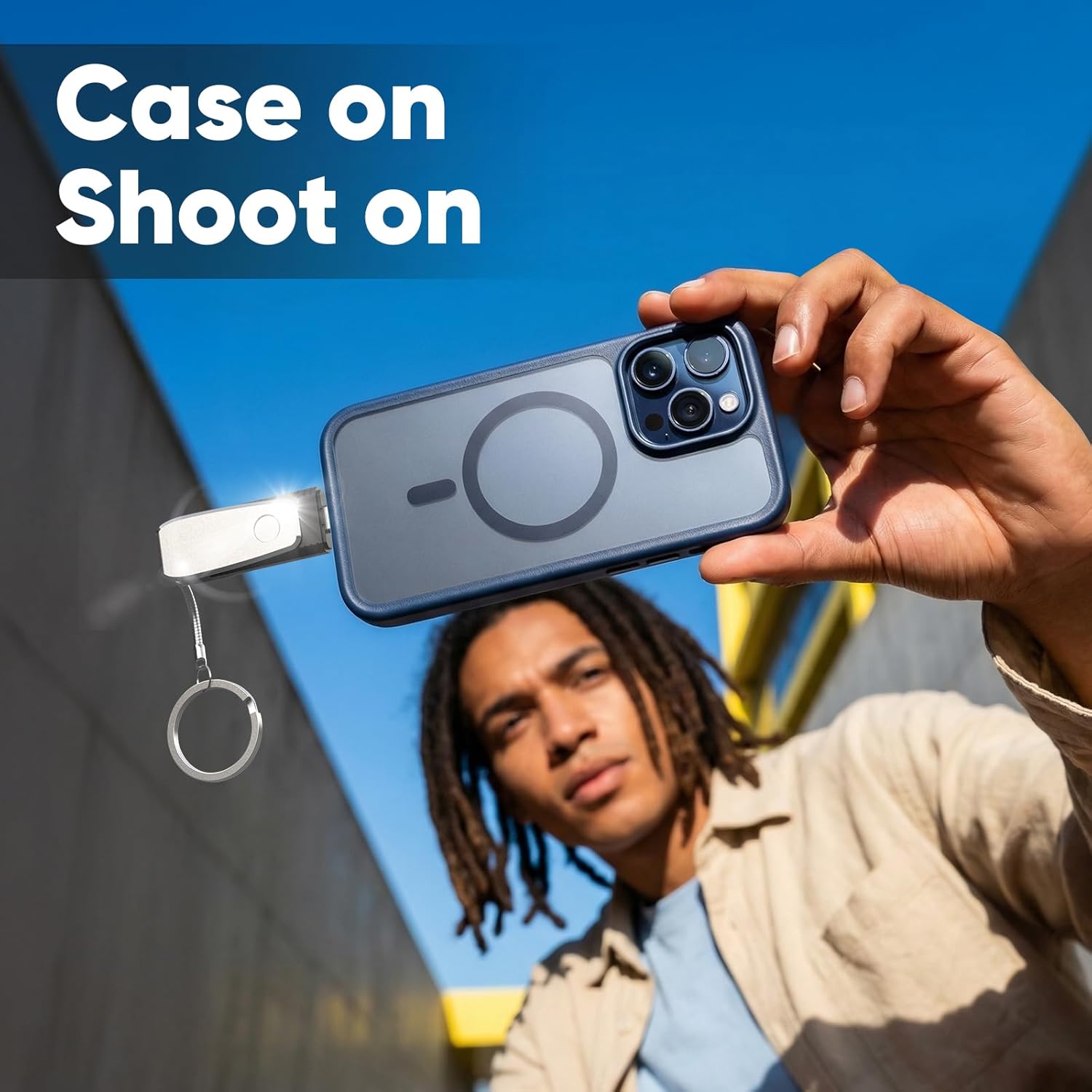 MOSDART 256GB Dual Type C Flash Drive, USB 3.1 + USB A Memory Stick with Keychain, 2-in-1 USB-C Thumb Drive for iPhone 15,16,17, Android Phones, iPad, MacBook, and Laptops, Silver