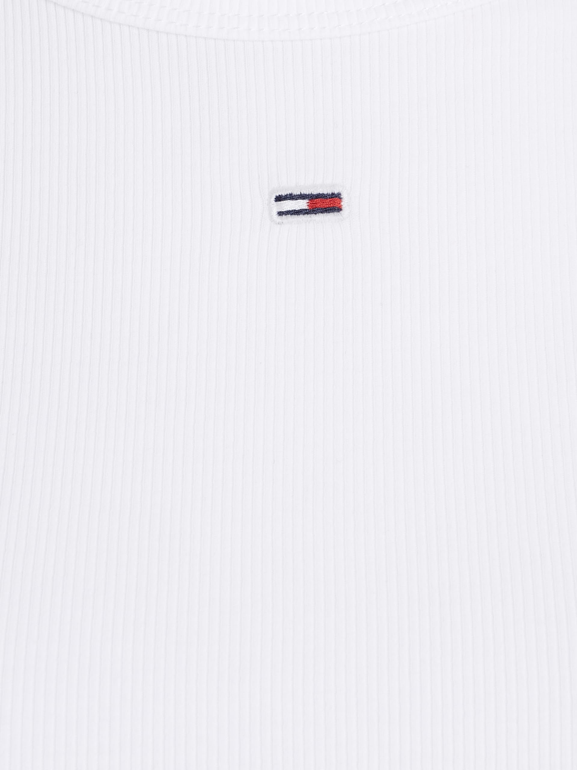 Tommy Jeans Donna T-Shirt Maniche Corte Essential Rib Slim Fit