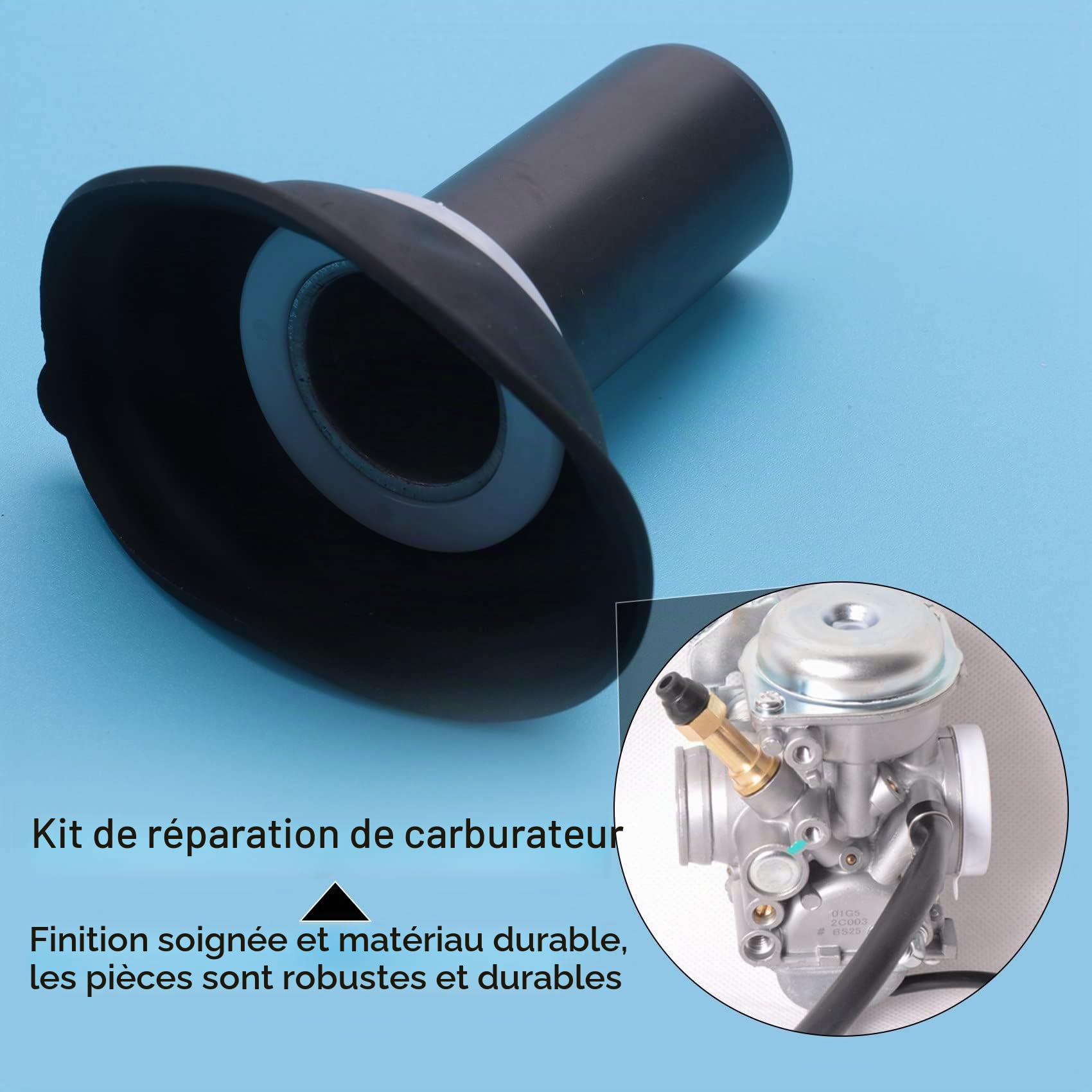 Kit de Réparation Carburateur Kit de Remplacement pour Virago 535 500 XV535 XV500 XV 1990-200, Kit de réparation de carburateur avec Diaphragme à Piston