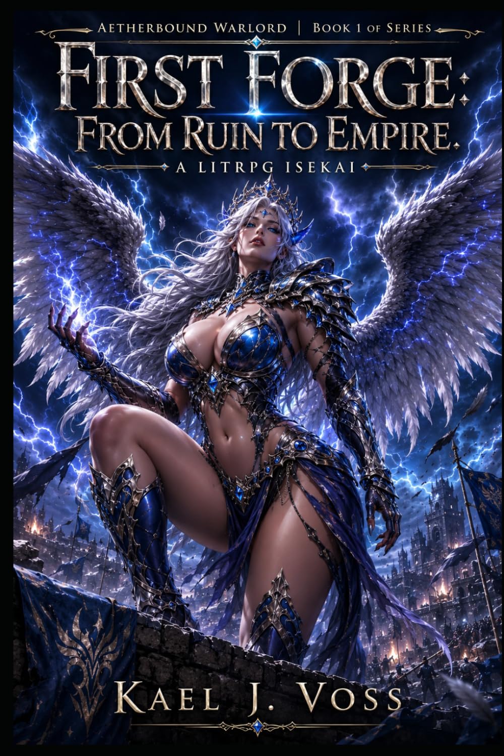 First Forge: From Ruin to Empire | [A LitRPG Isekai]: Aetherbound Warlord Series [Book 1] (Aetherbound Warlord Series | A LitRPG Progression Fantasy Saga)